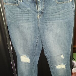 torrid Light Blue Distressed Skinny Jeans